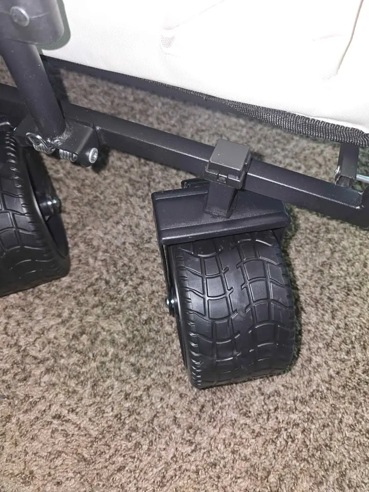 Brand New Large Folding Wagon with Removable Canopy | 250 lbs Utility Cart | off white and Black